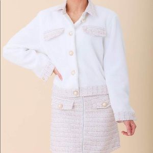 Tweed blazer and skirt set